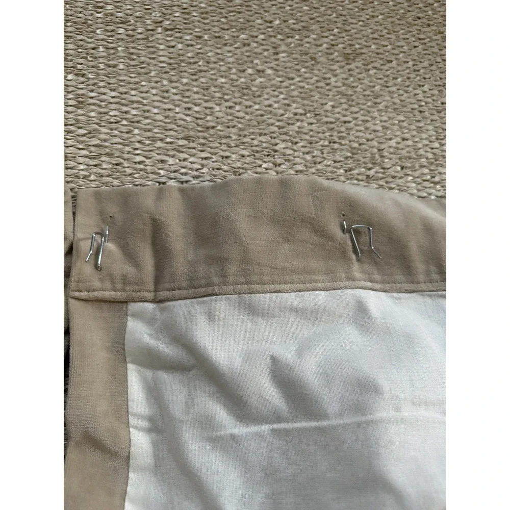 Restoration Hardware Velvet Drapes Curtains 50x94 One Panel‎ Vintage Taupe Pole